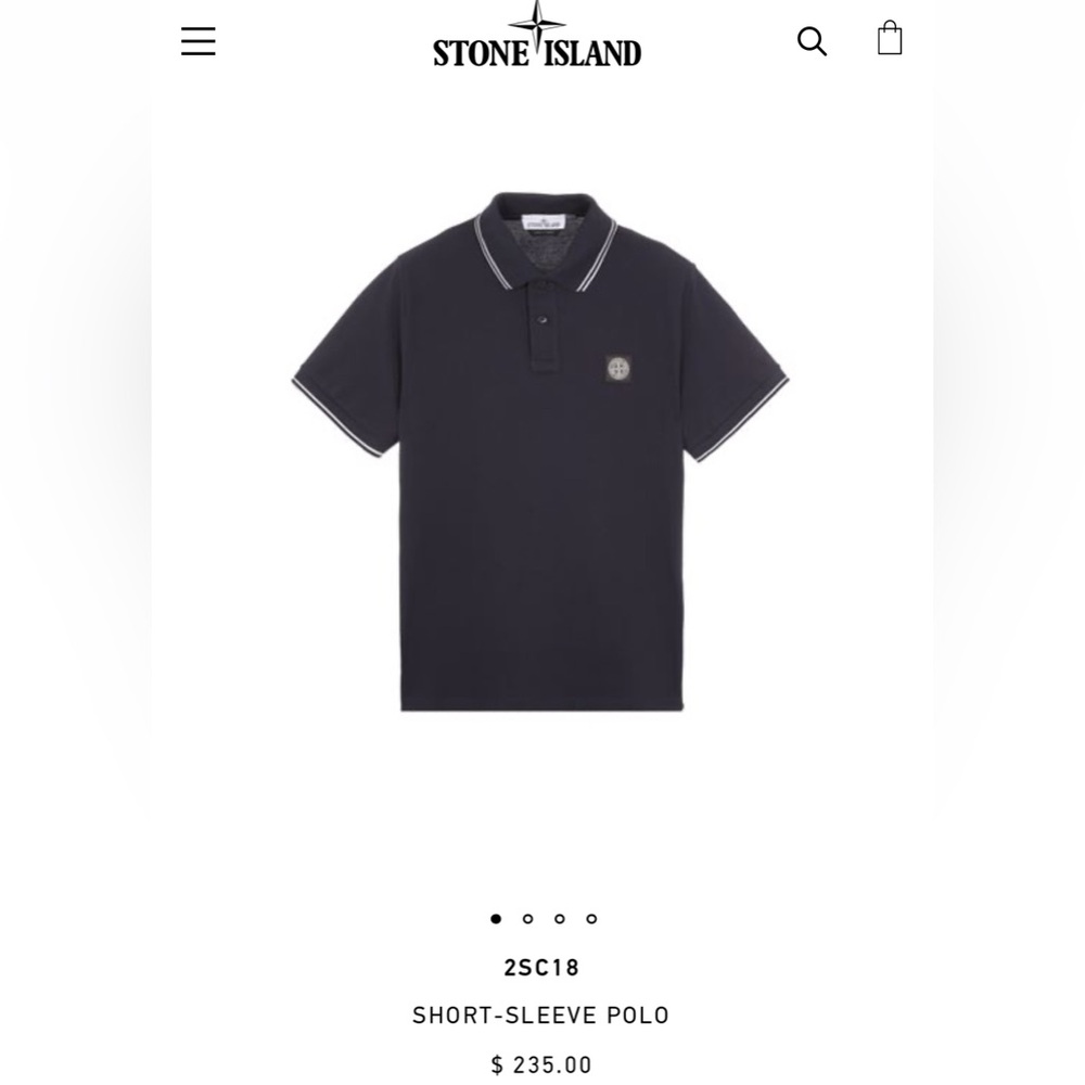 Authentic stone island short sleeve polo, size L slim fit